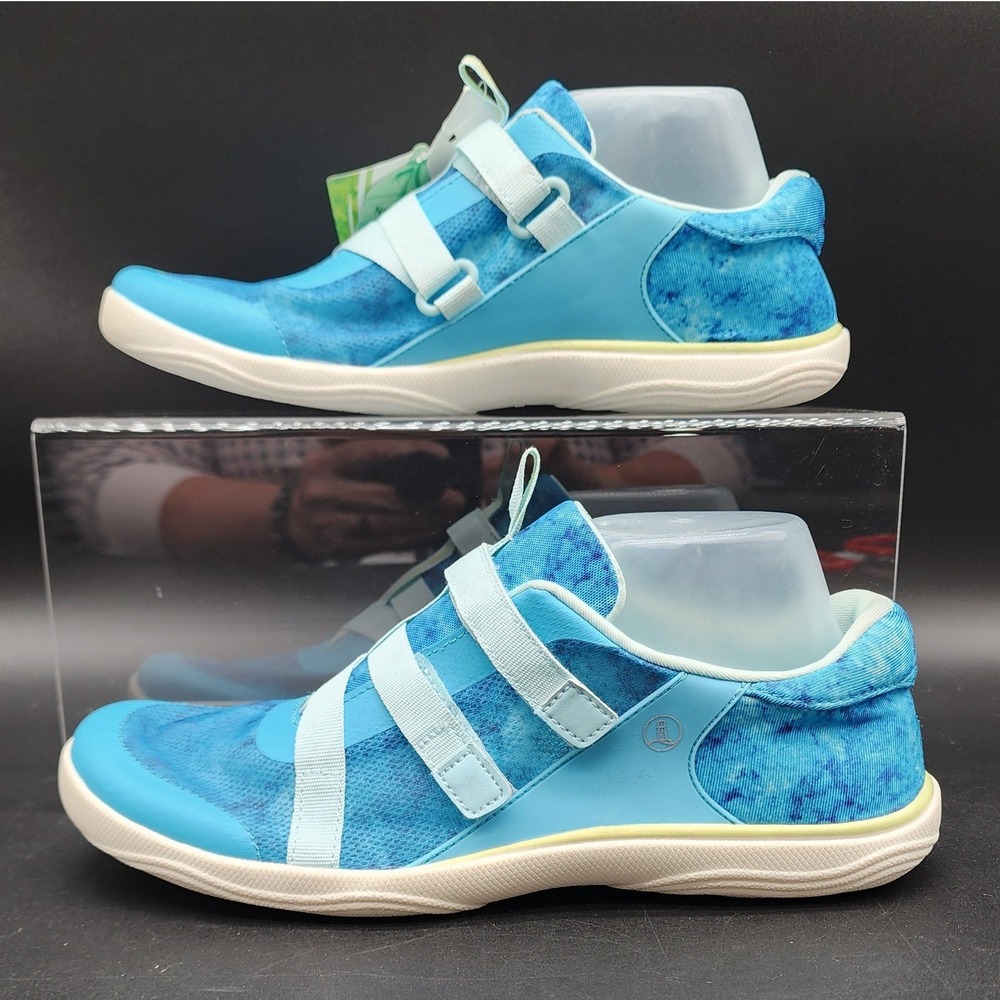 Lands End 10 Blue Tie Dye Mary Jane Sneakers Casual Walking Coastal Beach Sporty